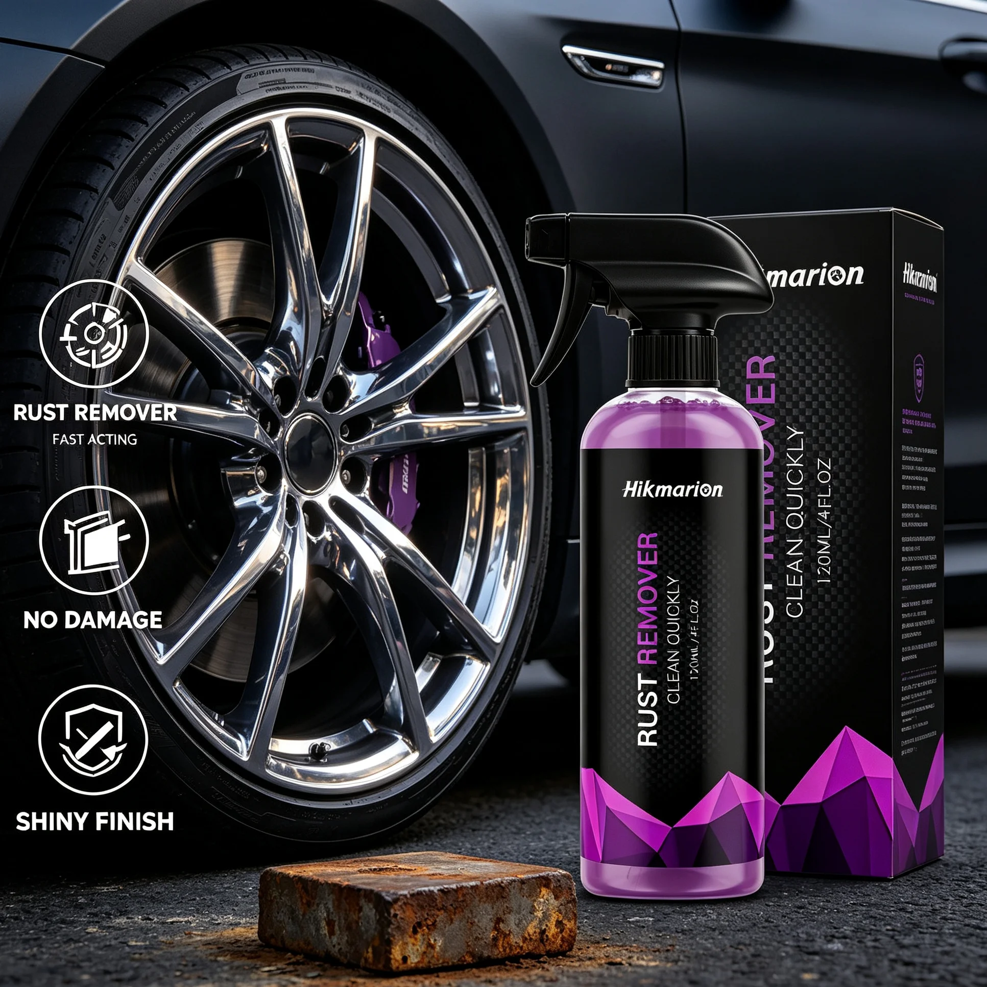 Universal Rust Removal Lubricant Spray Anti-Corrosion Rust Dissolver Car Motorcycle Wheel Rim Chassis Metal Screws Rust Remover