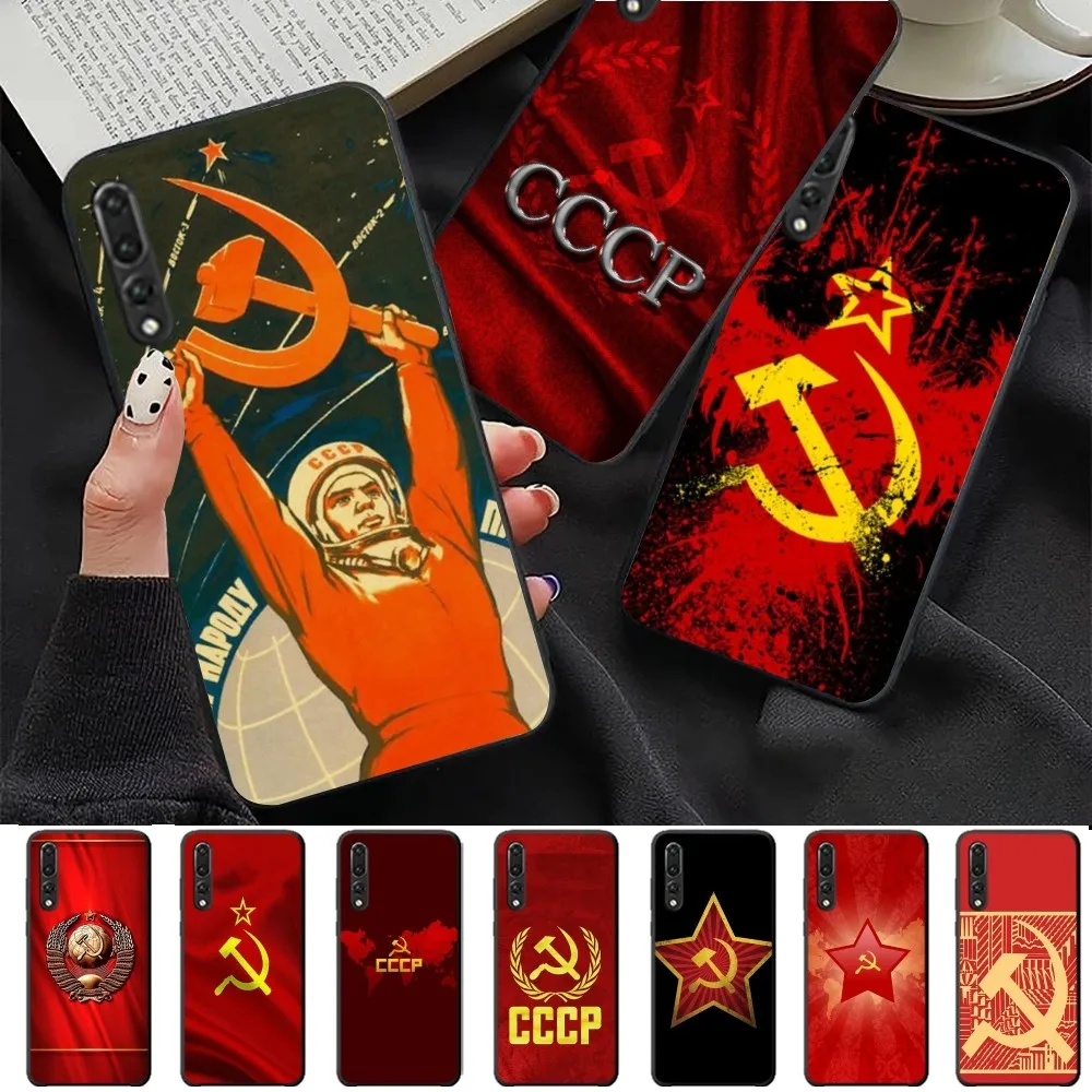 Soviet Union USSR Flag Phone Case For Huawei P 8 9 10 20 30 40 50 Pro Lite Psmart Honor 10 lite 70 Mate 20lite