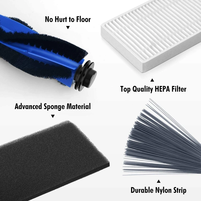 مجموعة قطع غيار بديلة مكونة من 28 قطعة متوافقة مع فرشاة دوارة Eufy Robovac 11S 30C 15C R3500 R3500S، R550(R500+)، R650