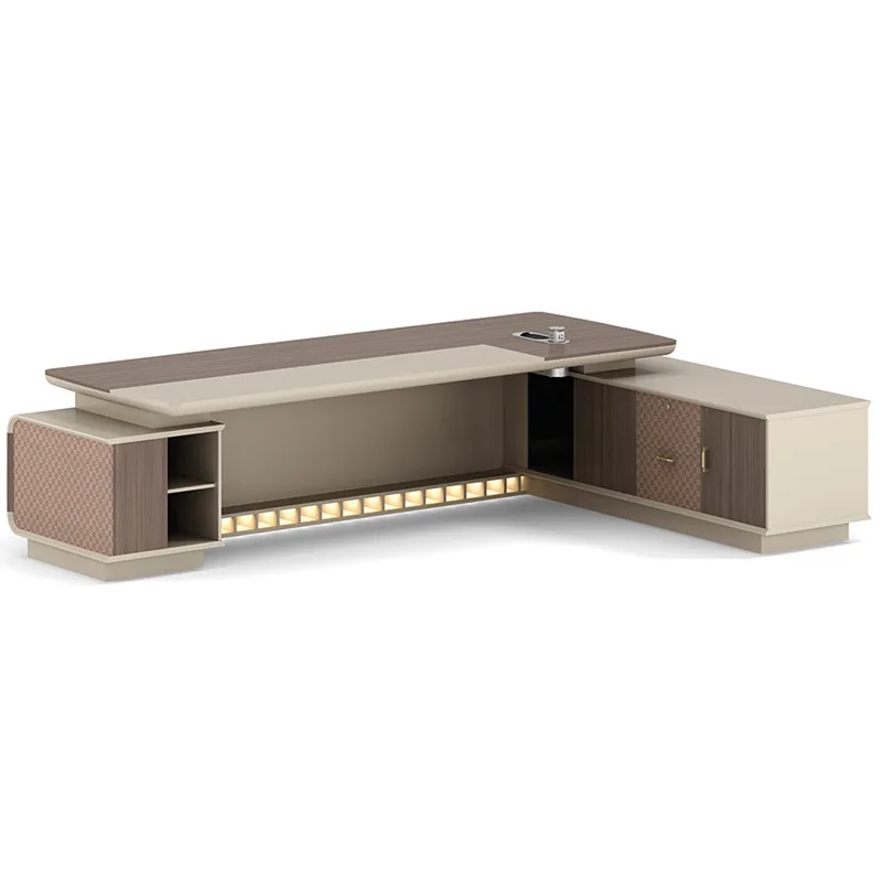 

❀zz Luxury Modern Convertible Office Desk Set Executive MDF Desk with Aluminium Edge Furniture for Computer Office Table^