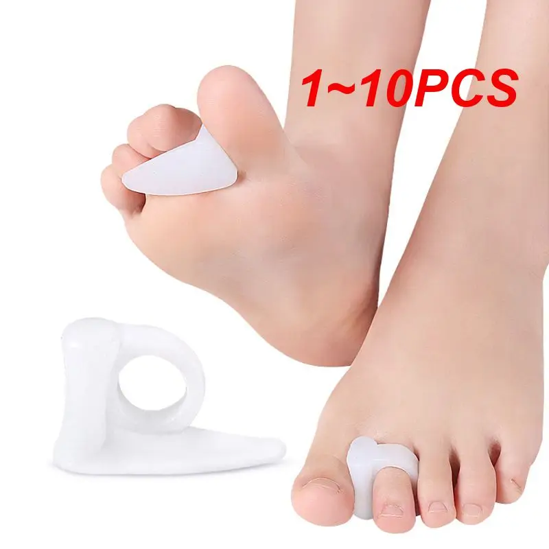 

1~10PCS Toe Separator Durable Silicone Soft Thumb Eversion Corrector Alleviate Pain Safe Repeated Use Finger Separato Feet Care