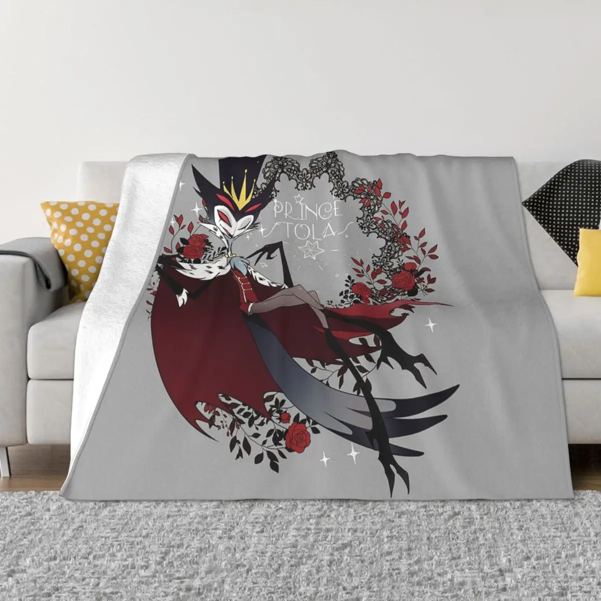 

Loona Collage Helluva Boss Anime Blanket Soft Warm Flannel Throw Blanket Bedspread for Bed Living room Picnic Travel Home Sofa