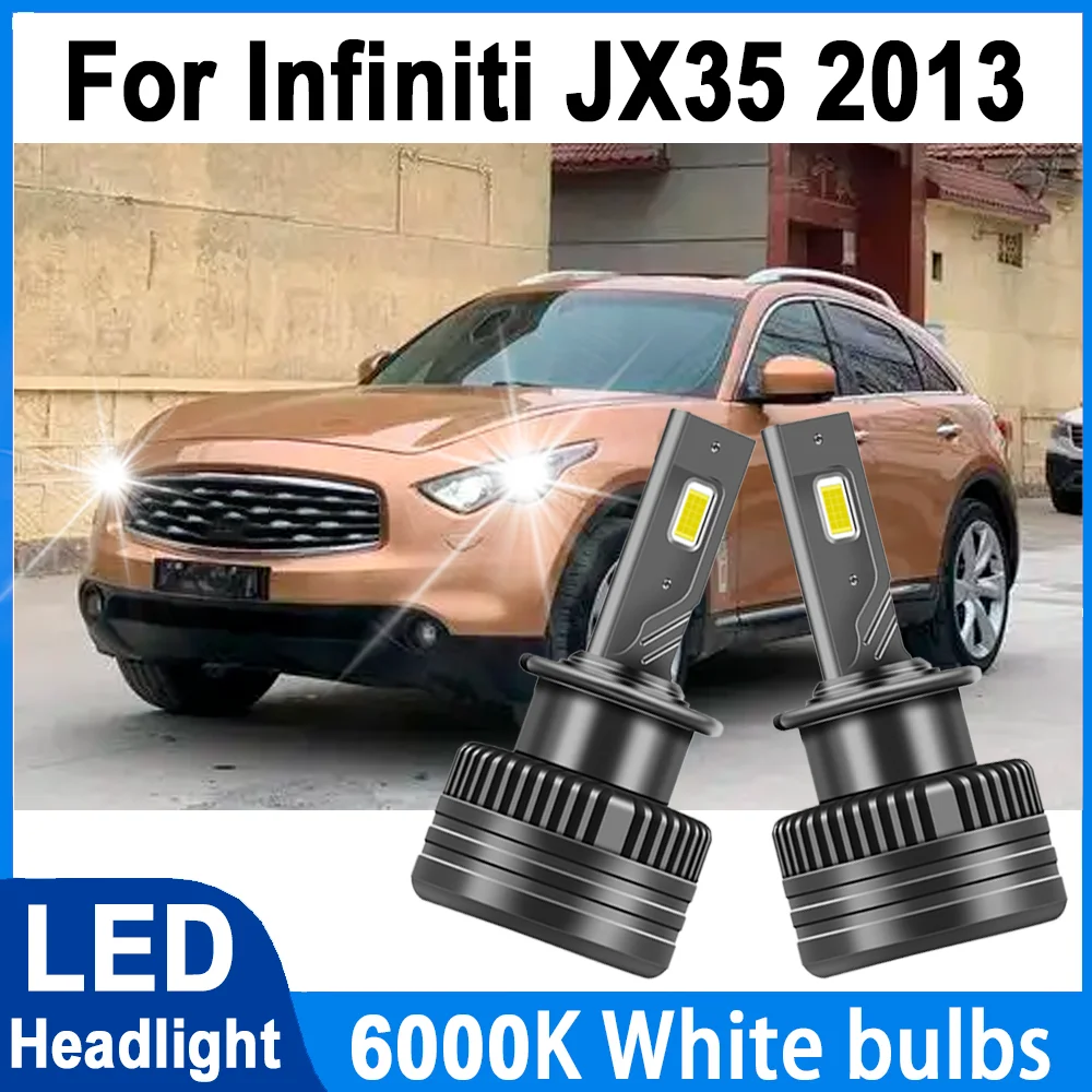 

2PCS 120W LED Car Lights Auto Lamps 6000K Super Bright White 30000LM D2S HID Xenon Headlight Bulbs 12V For Infiniti JX35 2013