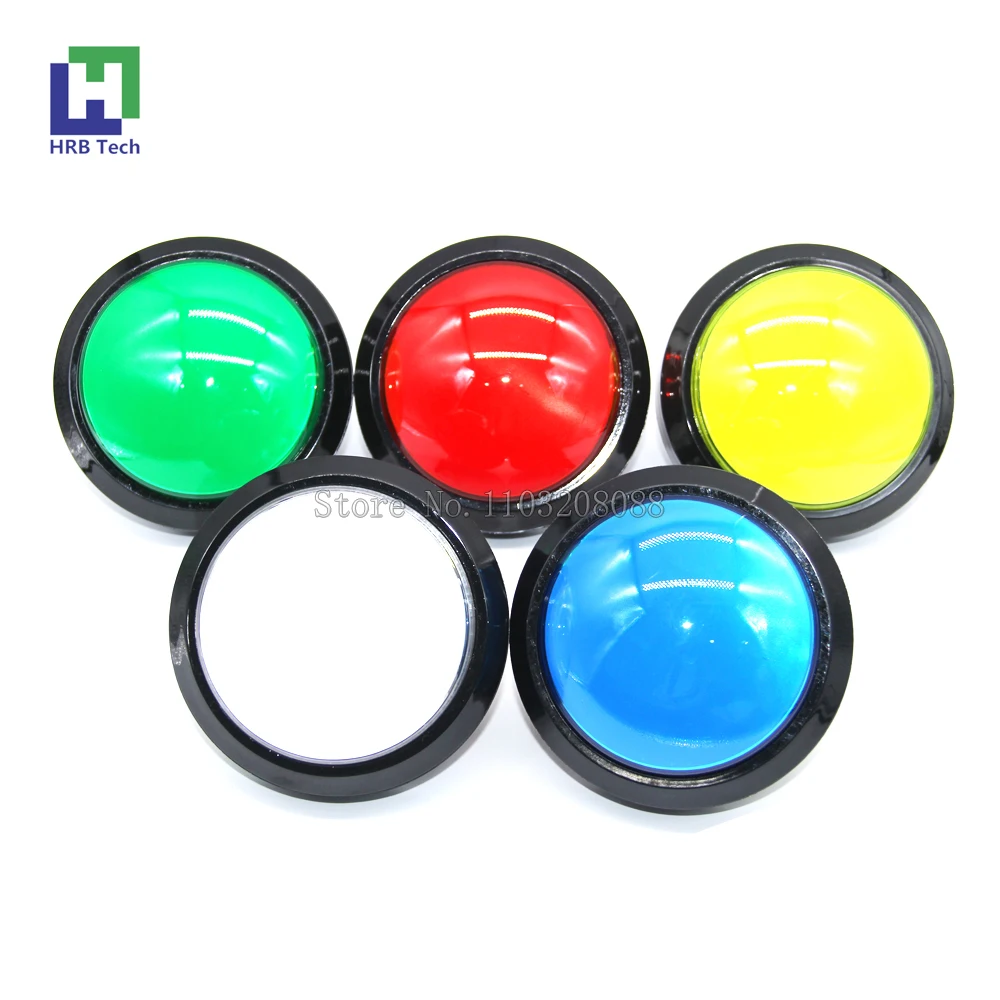 5pcs 100mm Big Round Push Button LED Illuminated With Microswitch For DIY Arcade Game Machine Parts 12V Large Dome Light Switch