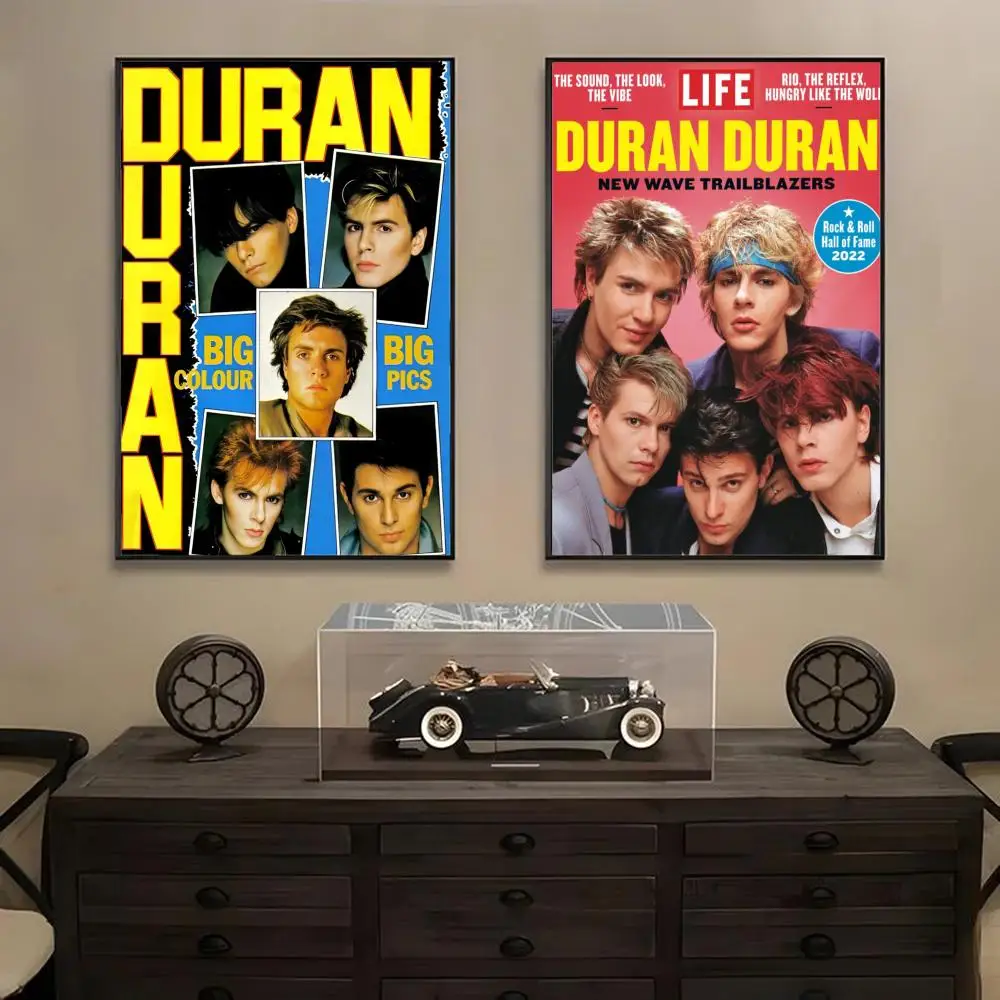 ملصق 80s Band D-Duran Duran ملصق مثالي فني ذاتي اللصق مصمم لمساحات مكتب الطعام المنزلية المتينة