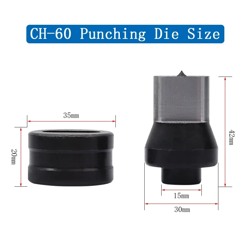 Hydraulic Punching Die CH-60 Elliptical  Hole Hydraulic Punching Oval Dies Manual Cutting Punch Dies