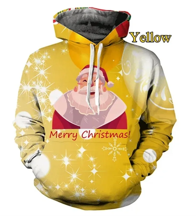 New 3D Xmas Cute Deer Printing Hoodies For Men Children Fashion Funny Hooded Hoody Women Y2k Harajuku Hoodie Pullovers Clothing