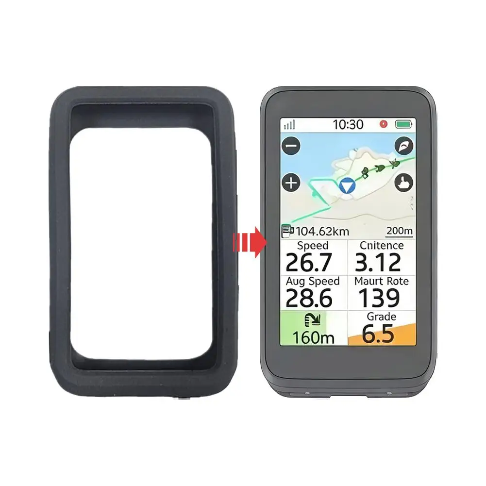 Silikon-Schutzhülle mit weichen Kanten für BiNavi Air GPS Fahrradcomputer, Displayschutzfolie, Zubehör ﻿