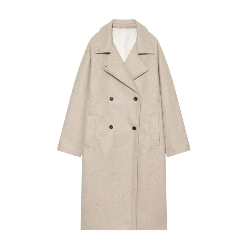 Women's Long Coat With Belt New 2026 Autumn Stand Collar Long Sleeve Button Women Winter Overcoat Chic Female Coats