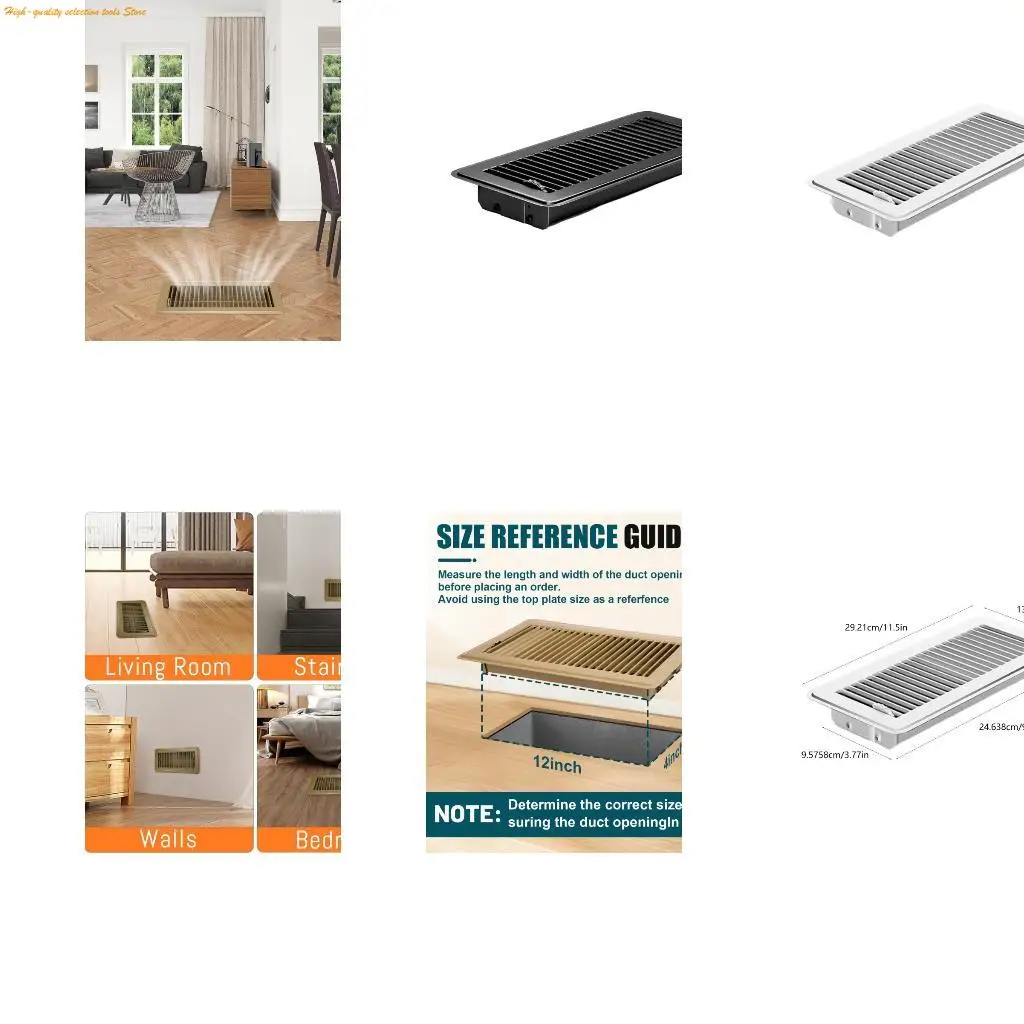 203F Modern Bronze Floor Register Vent Grille Bar Pattern Airflows Optimization 9.7in