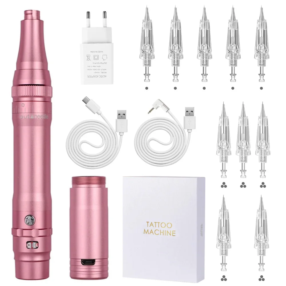 

PMU Wireless Machine Permanent Makeup for Eyebrows Miroblading Eyeliner Lip Microshading Professional Rotary Tattoo Pen Gun Kit