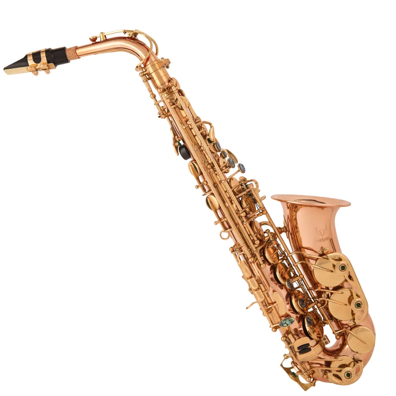 

Phosphor copper Lacquer Alto Instrument S-50 Rose gold Professional Eb Colorful Shell China Sax Alto Saxophone with accessories