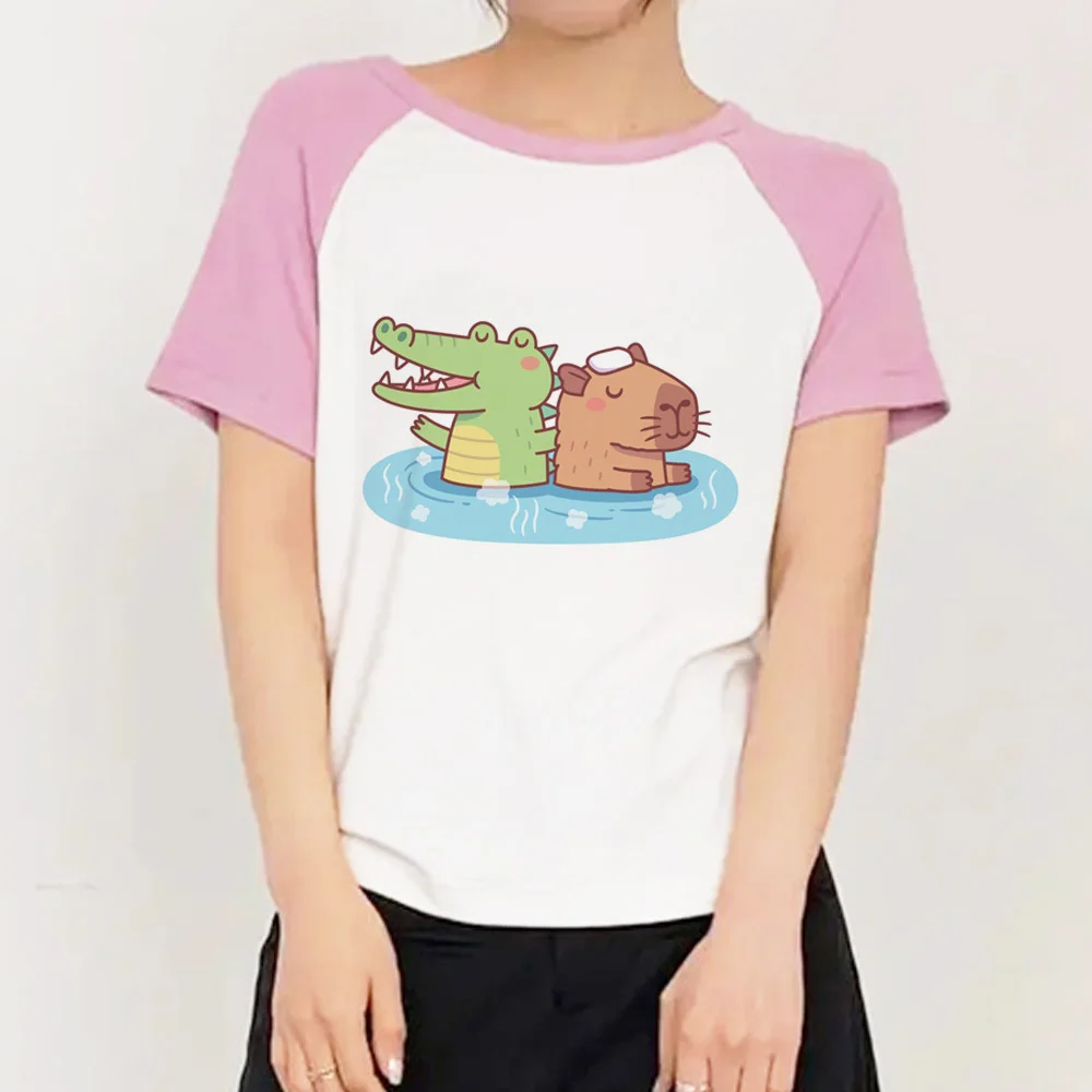 

Capybara t-shirt girl Colorful anime 2000s Graphic shirt hip hop Pop Culture anime Psychedelic Colorful korean clothes