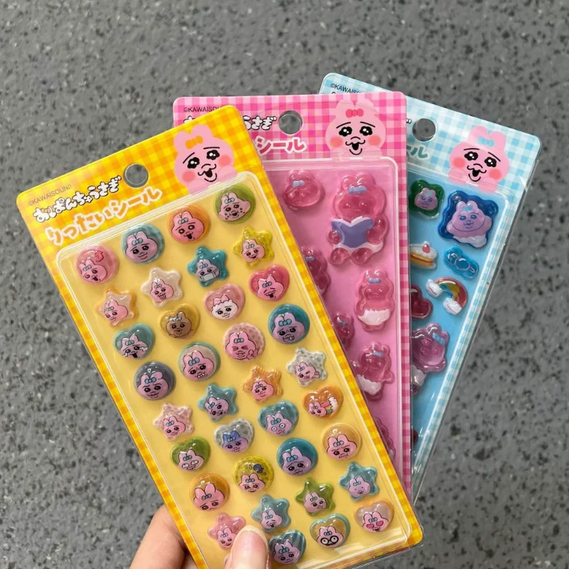 30pcs-japanese-opanchu-usagi-3d-solid-relief-stickers-cartoon-cute-diy-phone-decor-sticker-student-hand-account-stationery