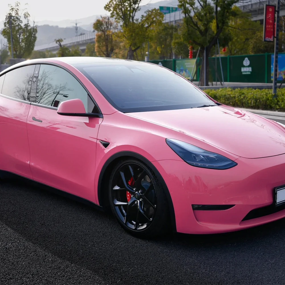 

Кристально-розовая наклейка для автомобиля, пленка для упаковки автомобиля, наклейка для домашних животных, без пузырьков, автонаклейки, автомобильные аксессуары, внешнее украшение интерьера