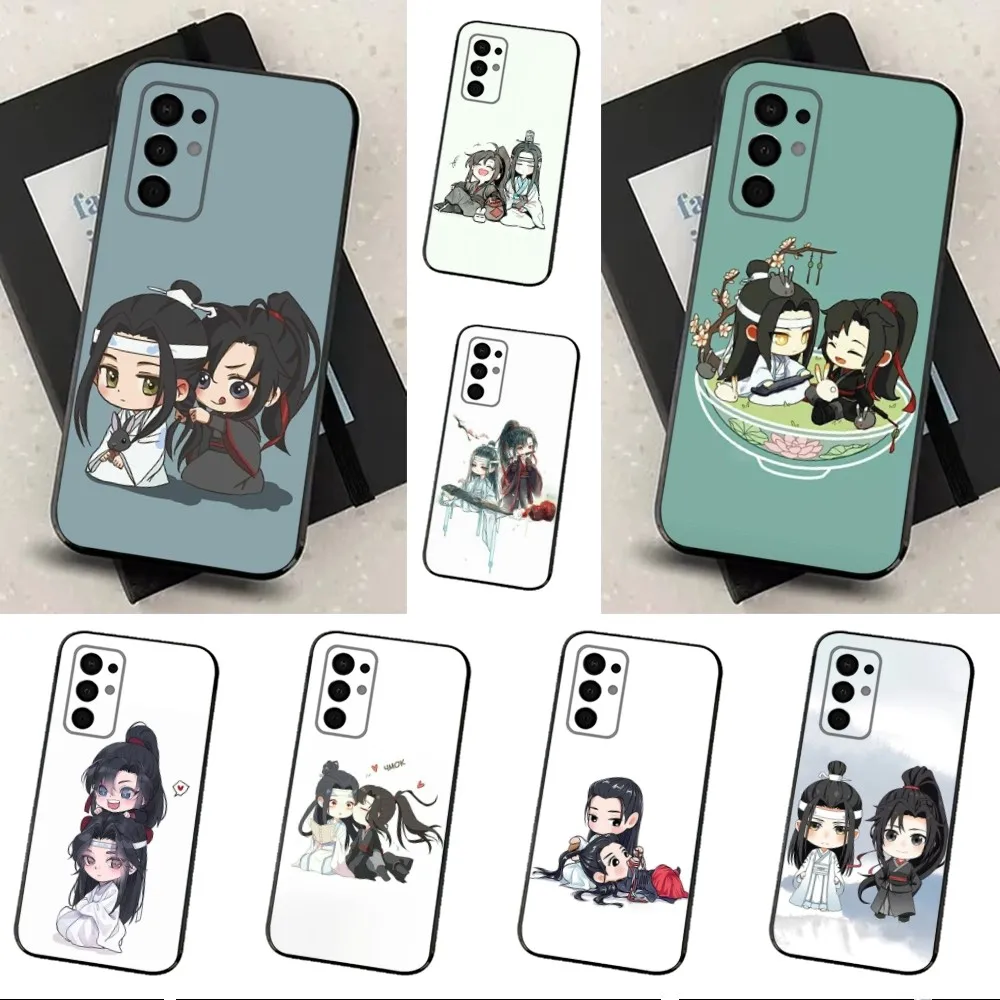 サムスンギャラクシーA91,a80,a73,a72,a71,a53a52,a32,a31a22,a21s,a20用の黒い漫画の電話ケース