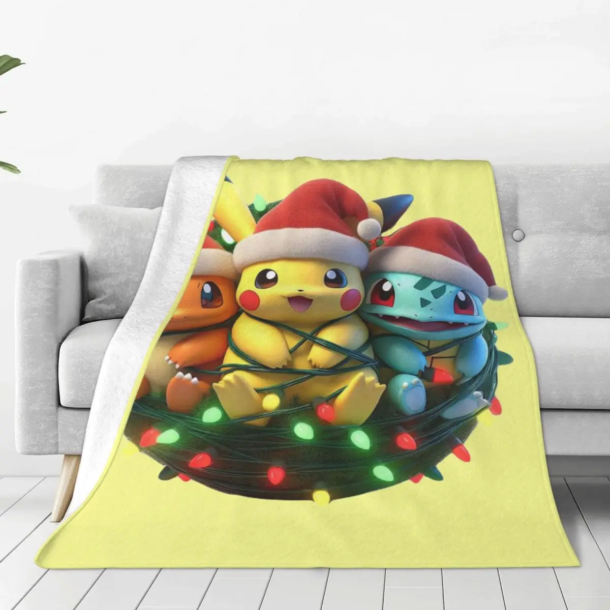 مخصص ثلاثية الأبعاد مطبوعة P-Pikachus الكرتون البطانيات تنفس لينة الفانيلا الخريف رمي بطانية للأريكة غرفة نوم المنزل