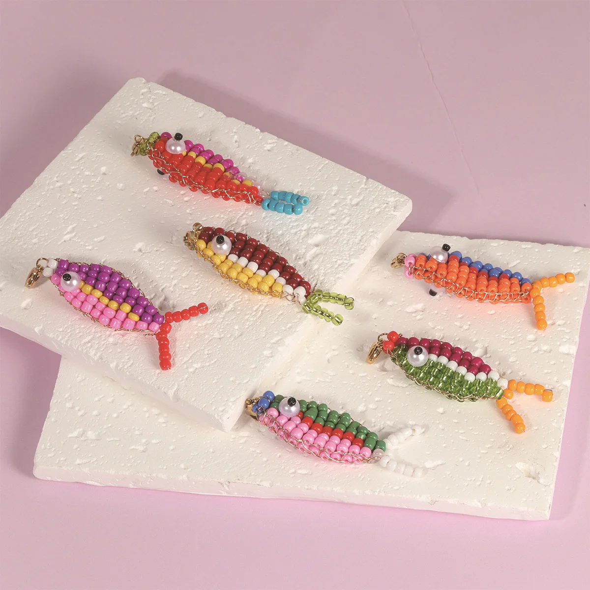 

Брелок Fi из бисера, ручная работа, модный трансграничный товар, заводный акцент, маленький уникальный Sle