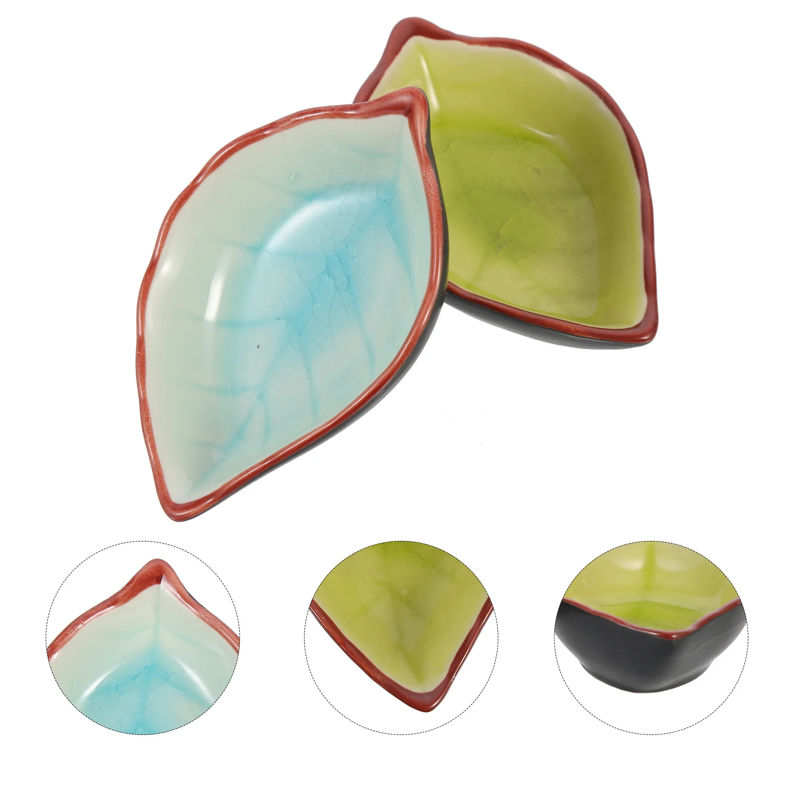 

2Pcs Ink Tray Calligraphy Ink Holder Brush Washing Water Dish Study Room Office Brush Pen Rest Ceramic Inkwell