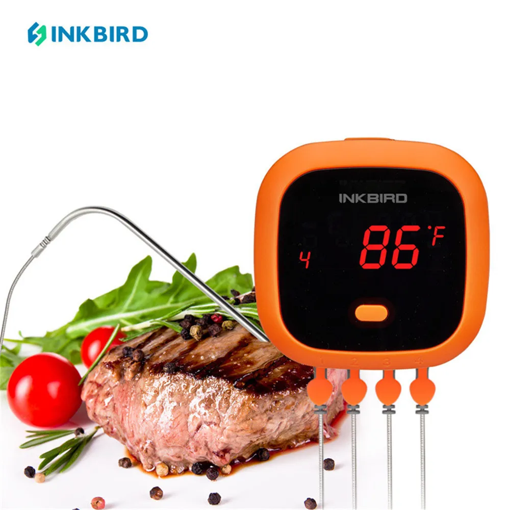 

INKBIRD IBT-4XC Waterproof Meat Thermometer For Smoker Oven BBQ Rechargeable Magnatic Temperature Tools With Timer&Alarm