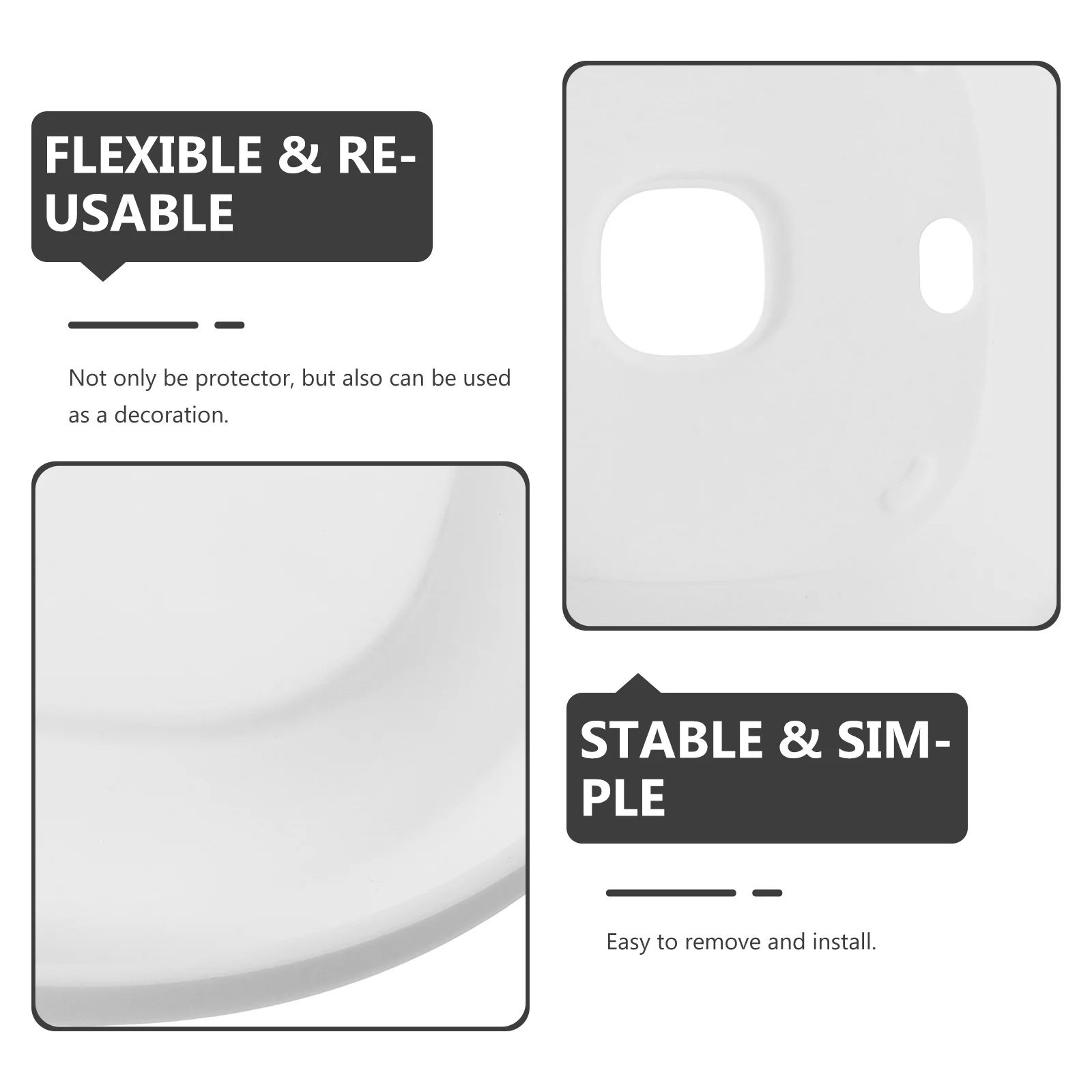 

Silicone Protective Thermostat Cover Flexible Durable Bright Wall Plate Reusable Installation