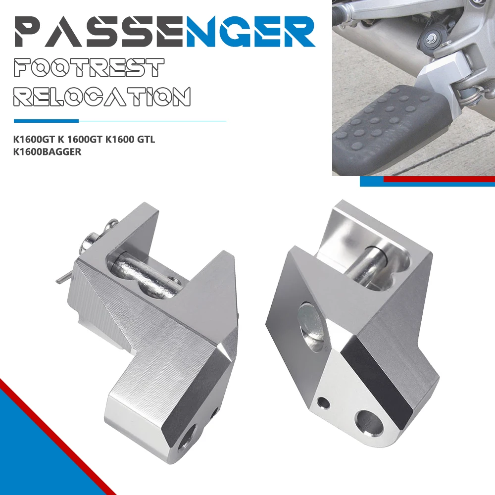 

For BMW K1600GT K1600GTL Bagger 2012-2020 Motorcycle Passenger Footpegs Mount Kit Pegs Male Mount Foot Peg Clamp Support Bracket
