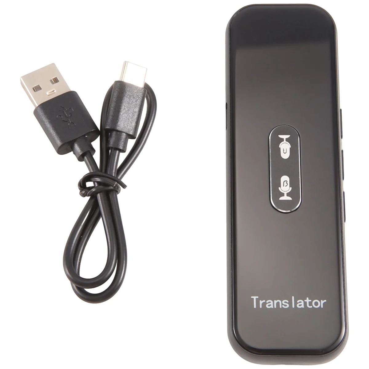 مترجم IngeniousVoice 137 لغة متعددة اللغات ترجمة فورية لاسلكية تطبيق مترجم في الوقت الحقيقي (أسود) أنيق