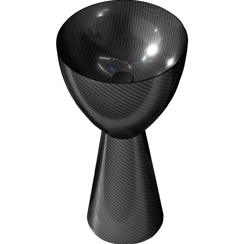 High luxury carbon fiber column basin wash basin hotel villa