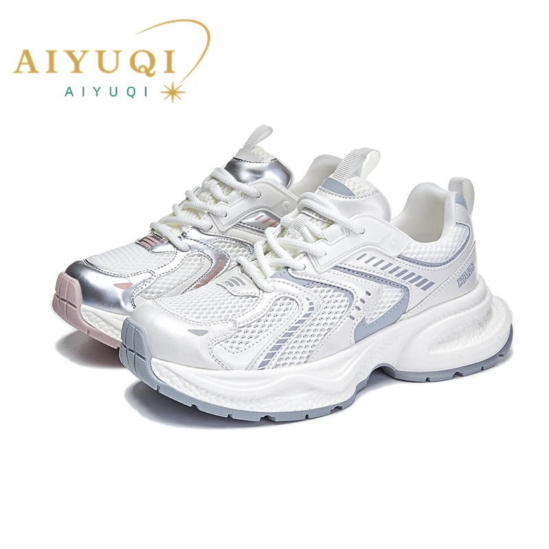 

AIYUQI 2024 Thick-soled Women'ssneakers Shoes Breathable Casual Running Shoes Women Comfortable Student Shoes