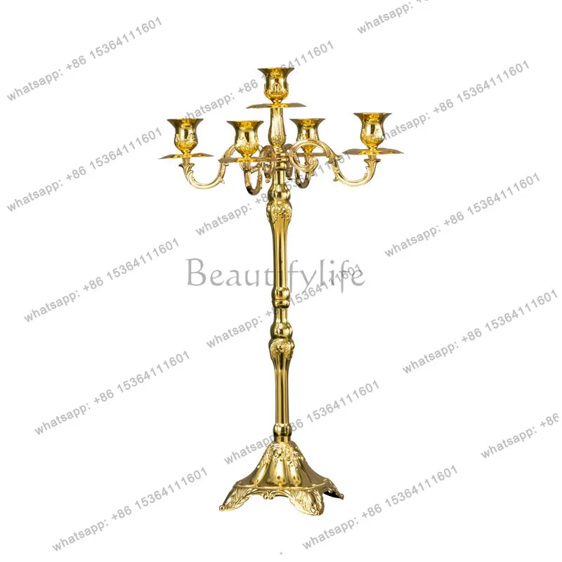 European wedding multi-head candlestick European romantic hotel decoration