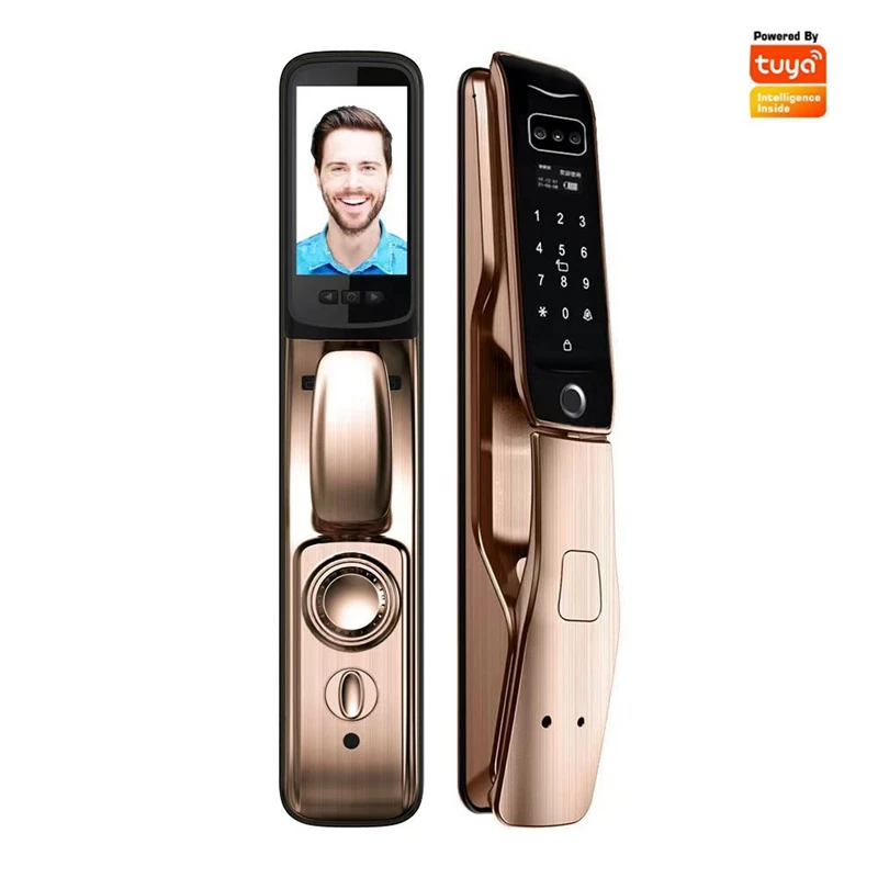 Fingerprint 3D Face Recongintion Fingeprint Smart Door Lock Tuya Wifi APP Remote Control Digital Lock Keyless Touch Screen