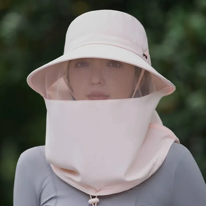 

Mask Neck Protection Sunscreen Cap Summer Women's All-round Face Covering Outdoor Cycling Travel Sun Hat Cross-border