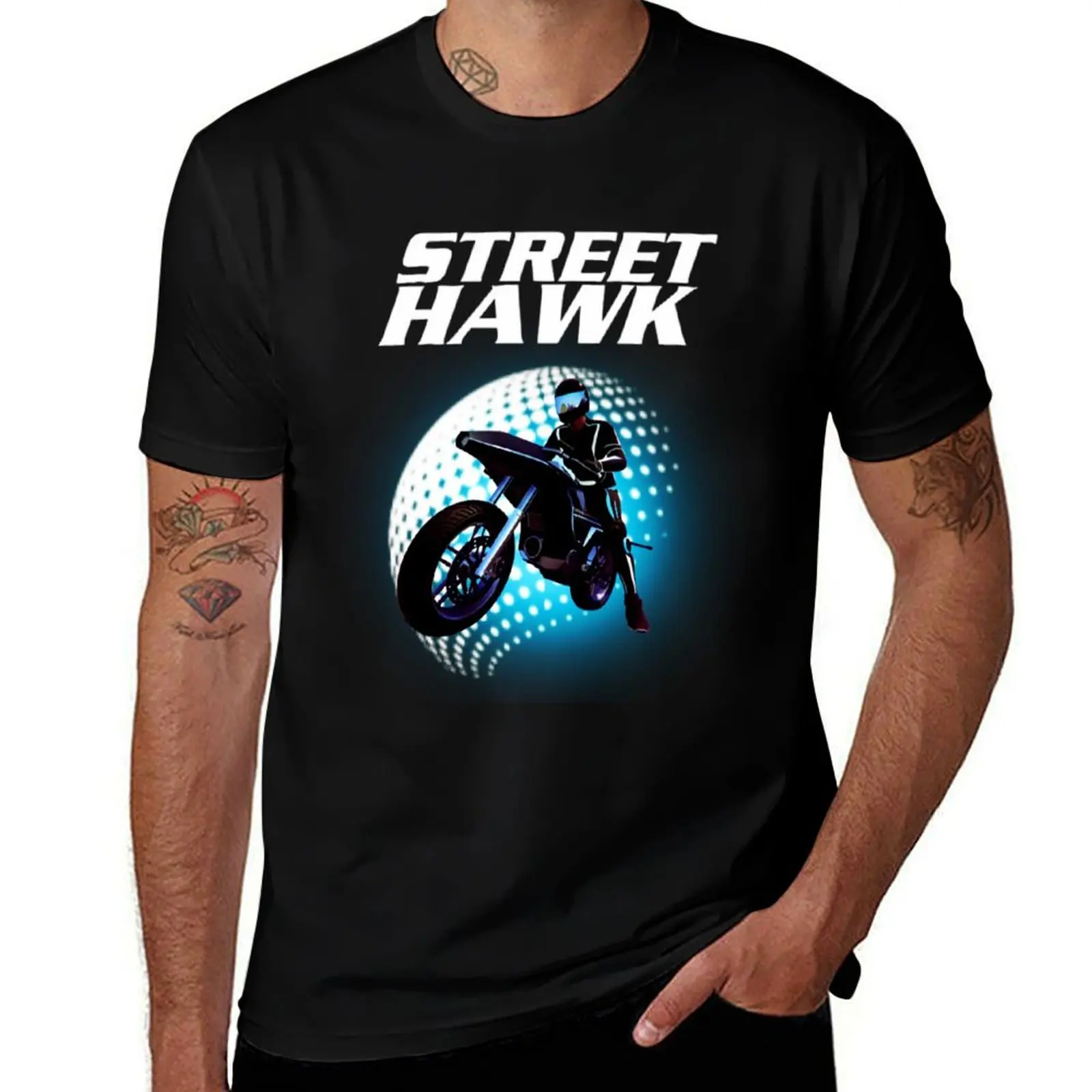 

Clockwork thunder, street hawk TV series T-Shirt Casual Lightweight Short Sleeve Top
