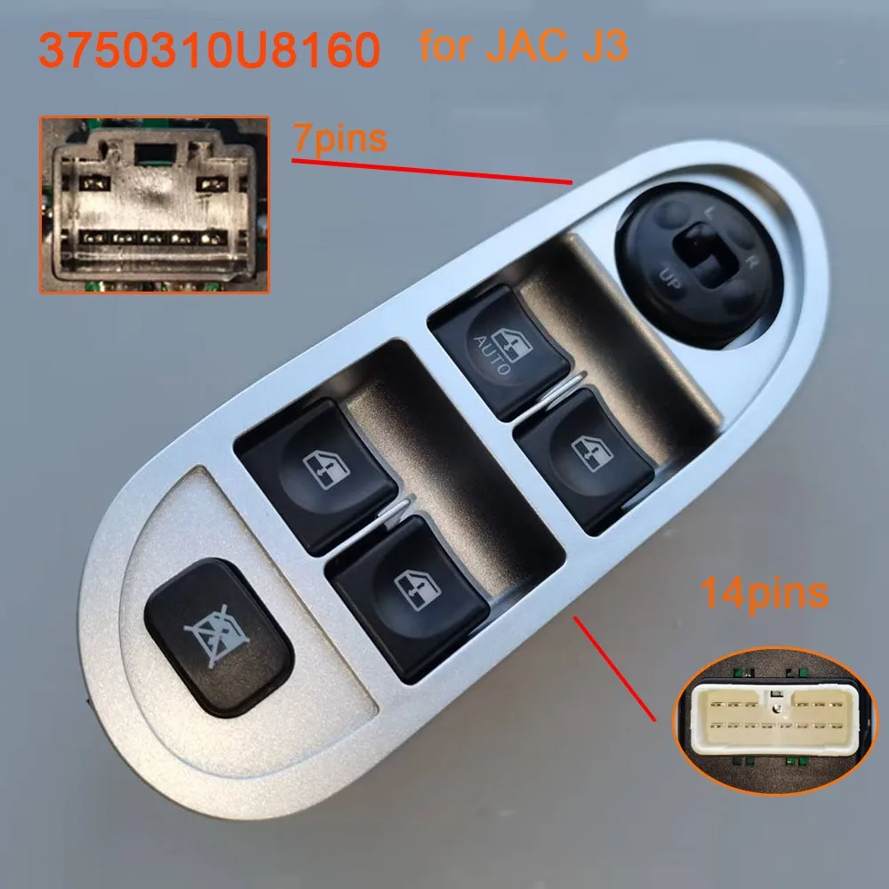 

Car Accessories for JAC J3 front left drivers electric window control switch glass lifter regulator button parts 3750310U8160