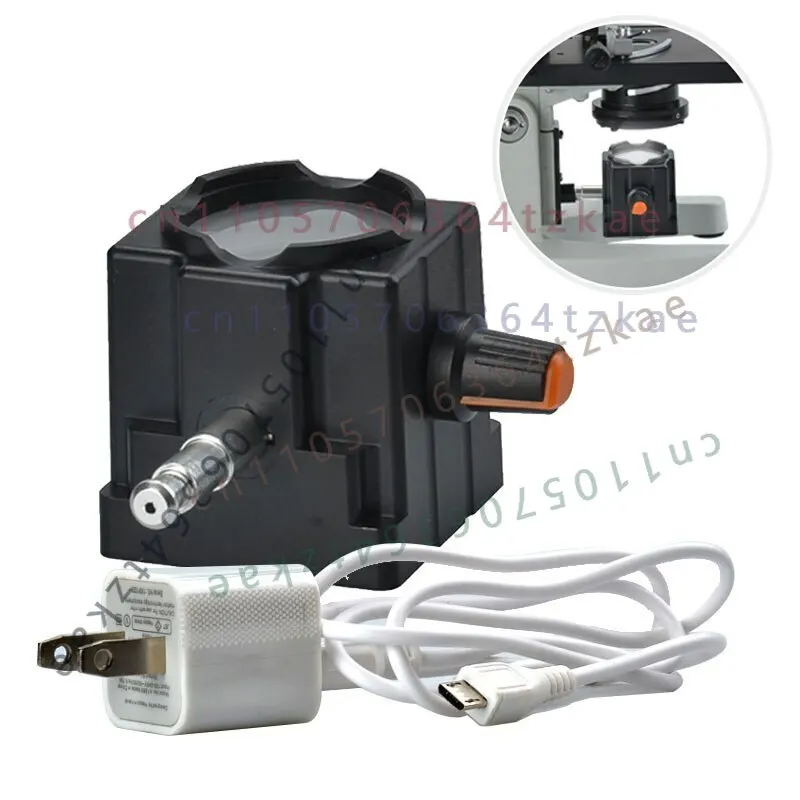 USB Rechargeable LED Bottom Light Source Microscope Supplementary Lamp for Stereo Biological Microscope Illumination Accessory