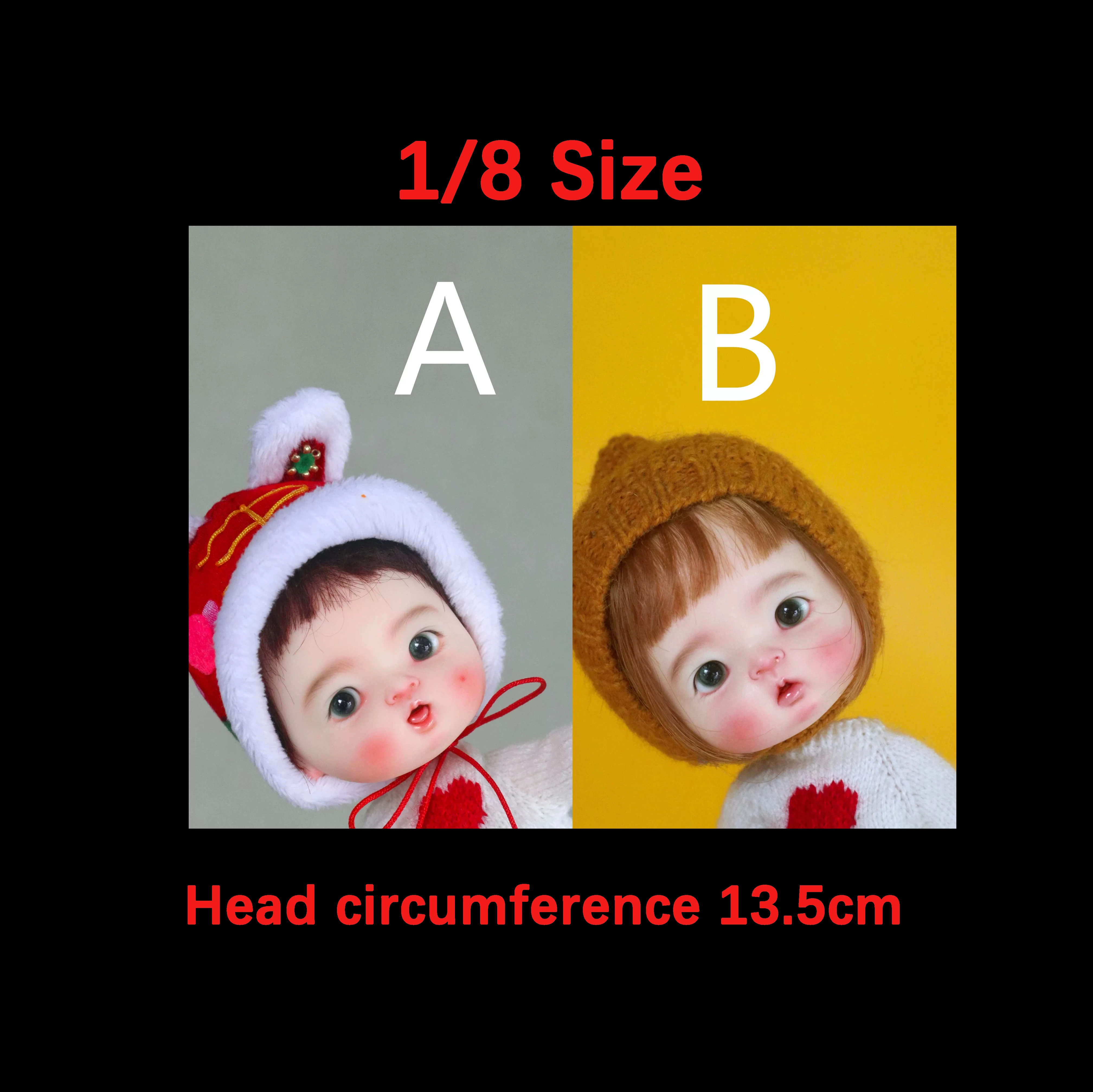 

New 1/8 BJD Doll Head Resin Material Doll No Makeup Doll accessories Practice Makeup Toy Girl Gifts