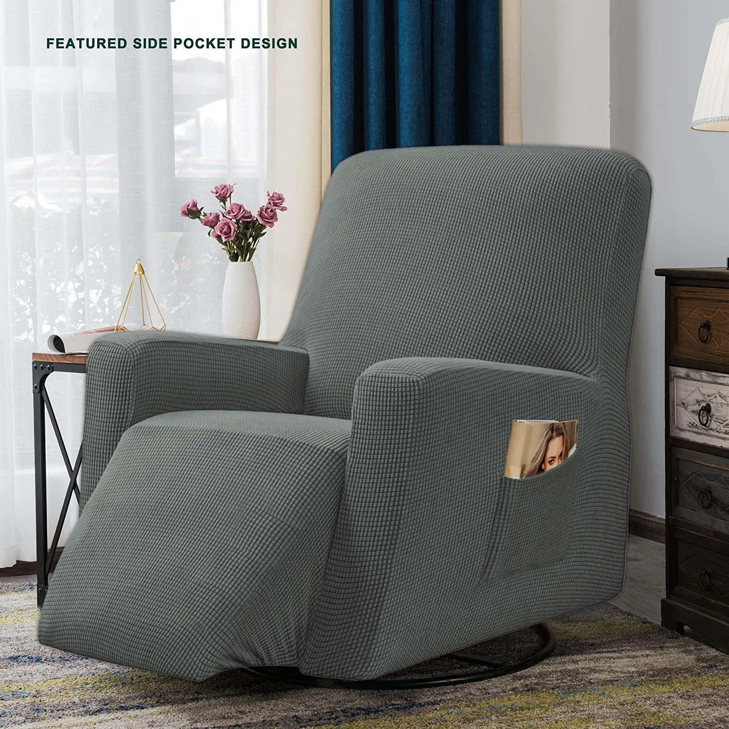 

Recliner Chair 6 Colors Waterproof Non-slip Elastic Cover All-inclusive Living Room Massage Sofa Cover Armchair Cover Protector