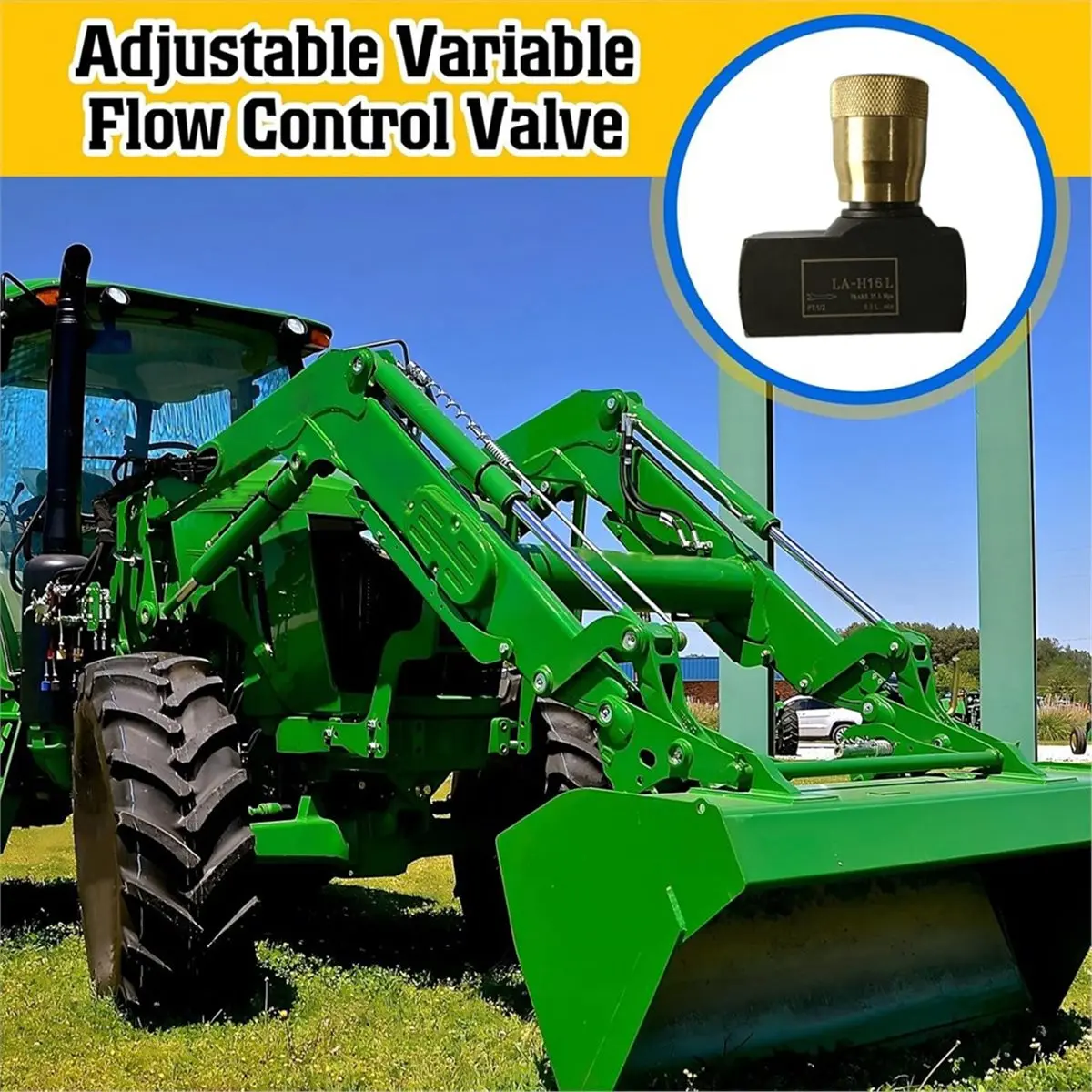 【MUST-HAVE LIST】 1/2 Inch Npt Ports Hydraulic Flows Control Needle Valve,Single Direction with Precise Flows Adjustment