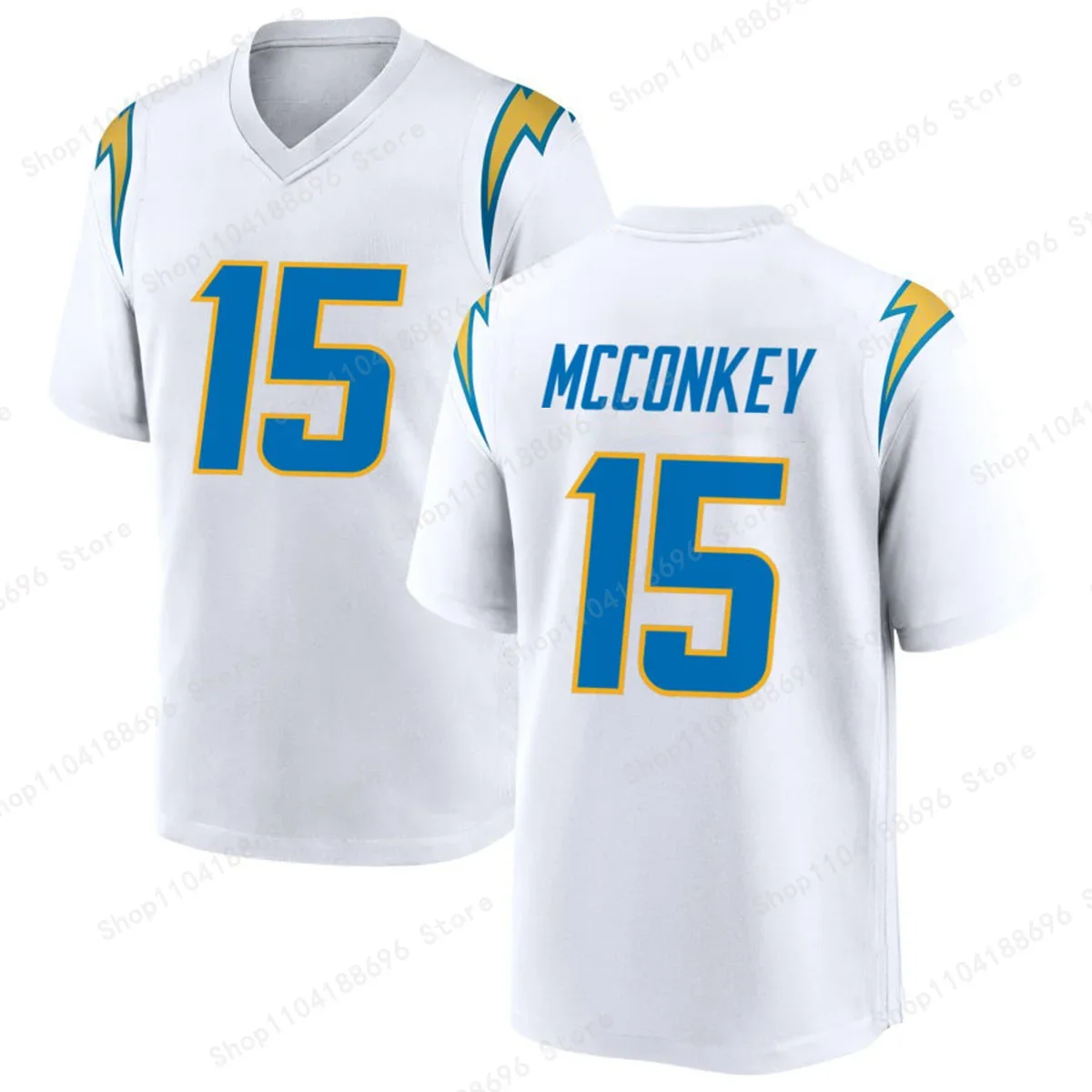 Los Angeles Chargers Custom Game Jersey - White American Jersey Custom Team Name Number Breathable Uniform Fans Gift