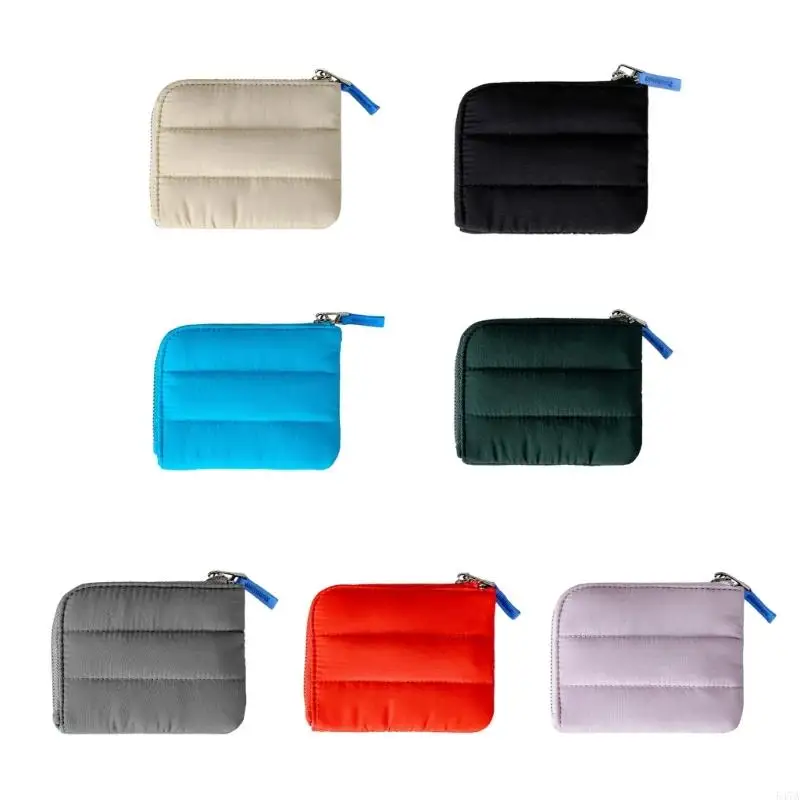 

Ladies Nylon Card Holder Practical Zippers Small Wallet Coin Purse for Wmen 547A