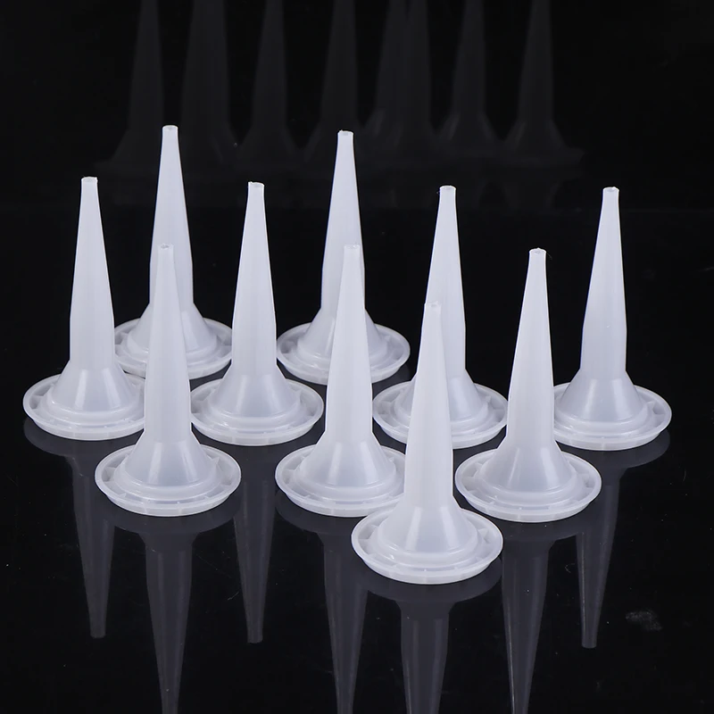New 10pcs Caulking Nozzle Structural Glue Nozzle Plastic Universal Caulking Nozzle Tip Mouth Tools