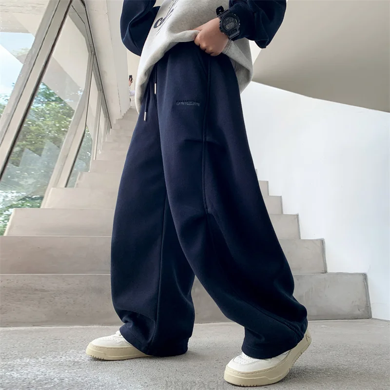 Autumn Kids Cotton Carpenter Sports Pants for Teen Boy Casual Sporty Trousers Loose Straight Track Pants Child Curved Sweatpants