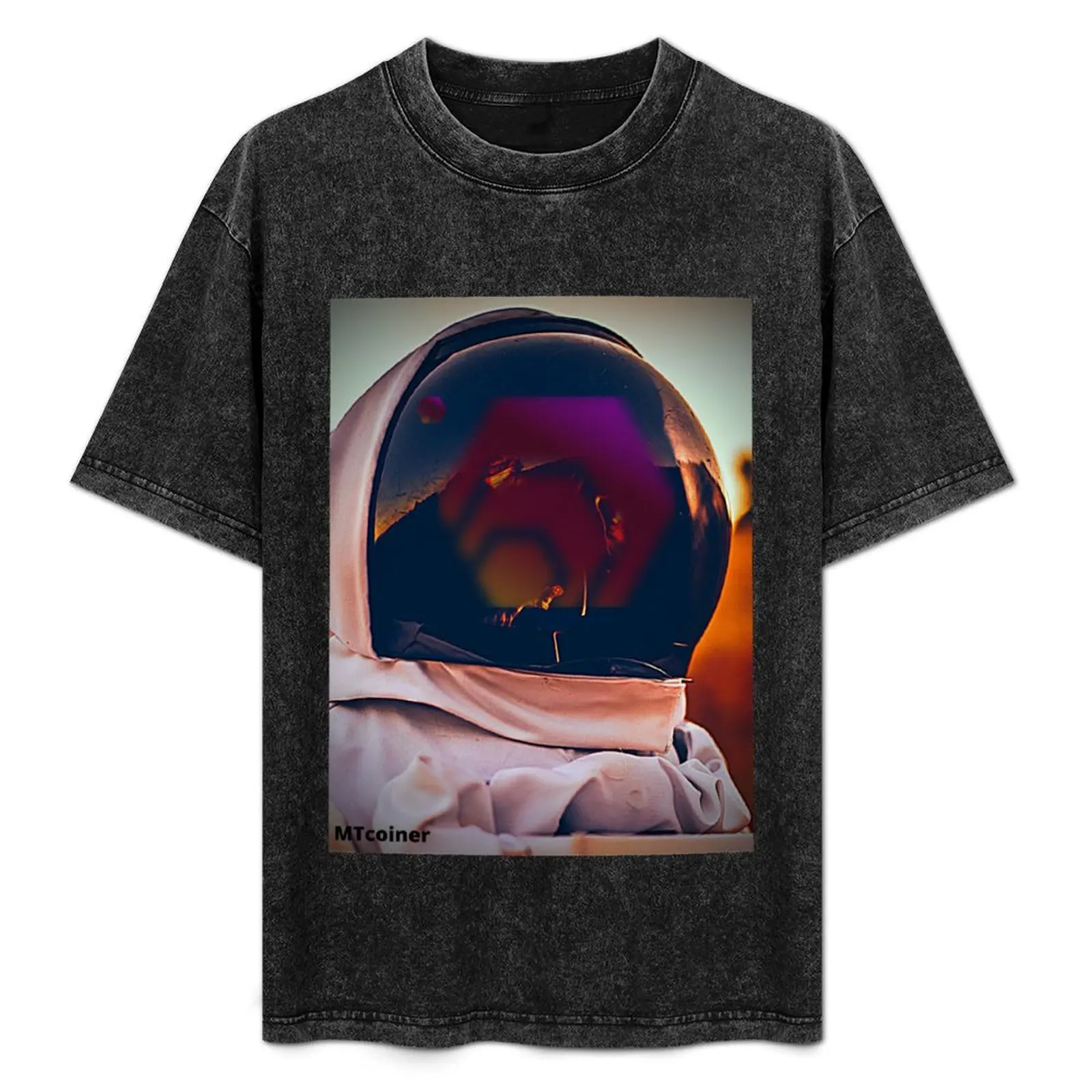 Hex astronaut T-Shirt new edition sweat heavyweights plus size clothes funny t shirts men