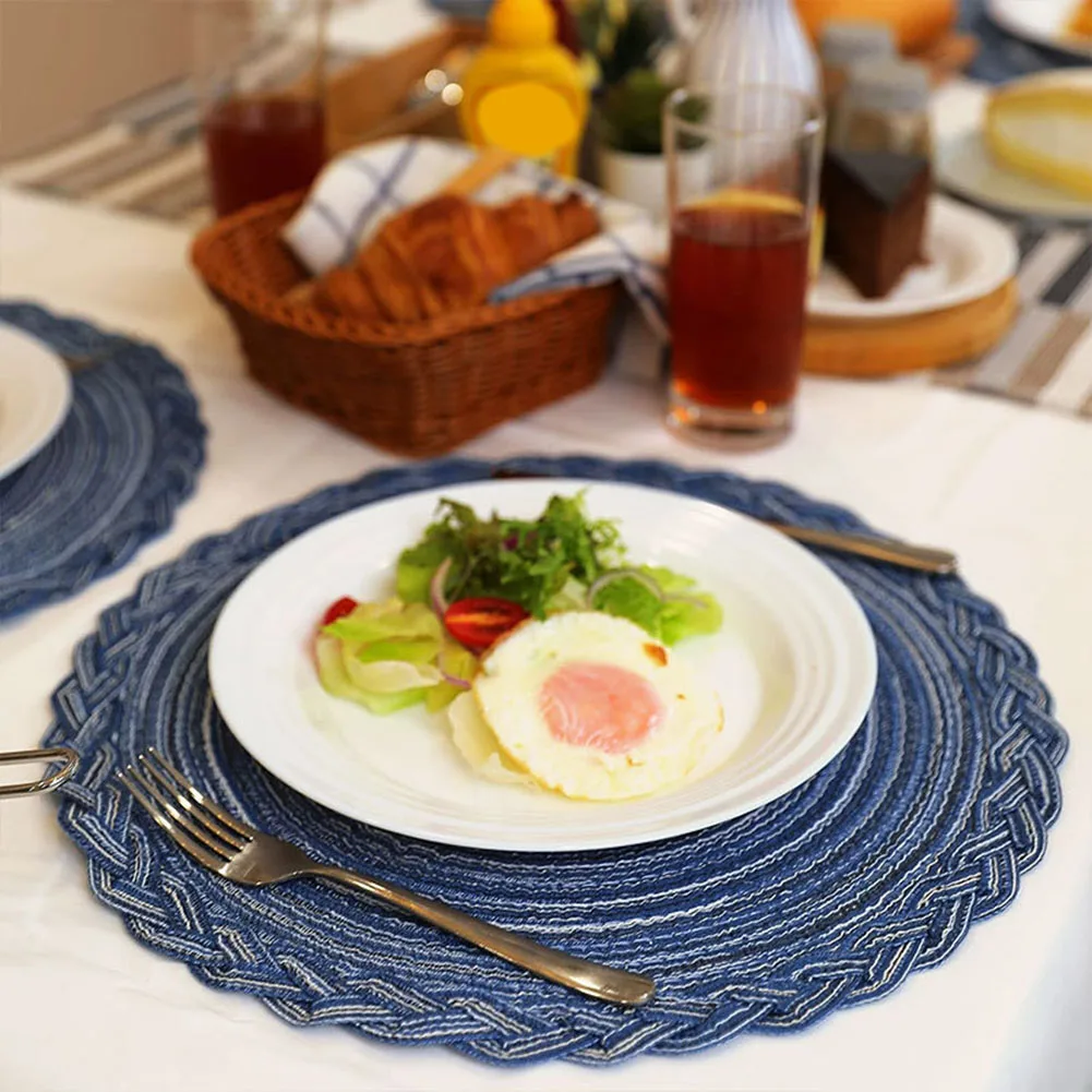 Heat Resistant Coasters Set Dining Table Placemats 7inch 18cm Kitchen Table Decor Worry-free Dining 7-inch Round Shape