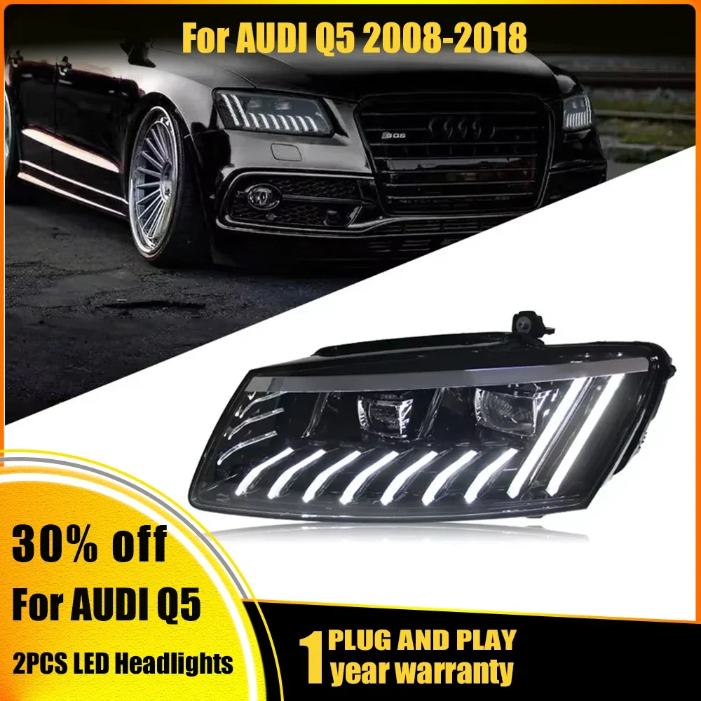 Car Lights for Audi Q5 Q5L LED Headlight 2008 2009 2010 2011 2012 2013 2014 2015-2018 Q5 Head Lamp Drl Projector Lens Automotive