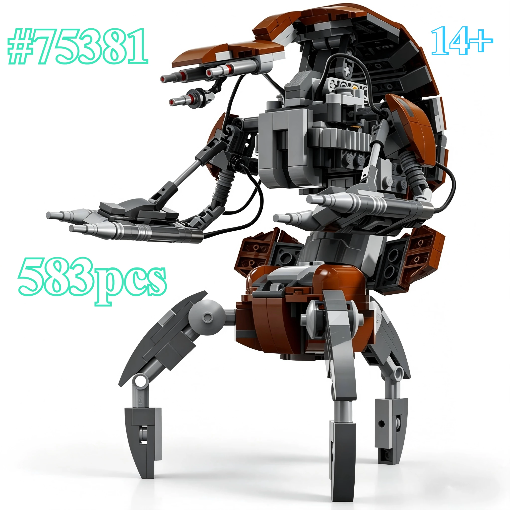 Robot Model  75381 Building Blocks Sets Suitable for Birthday Gifts Compatible with Legoed Particles，583pcs.