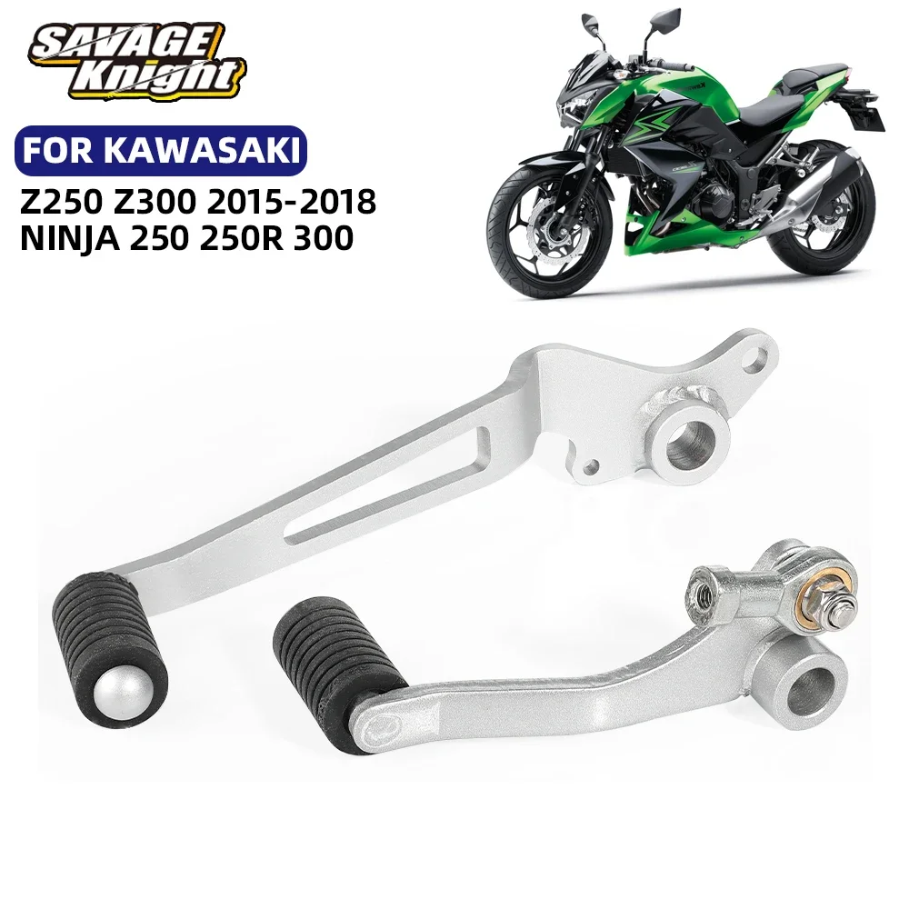 

Для KAWASAKI Z250 Z300 NINJA 250 250R 300 рычаг переключения передач Задний рычаг тормоза педаль Z 300 250 Мотоциклетные аксессуары переключатель передач