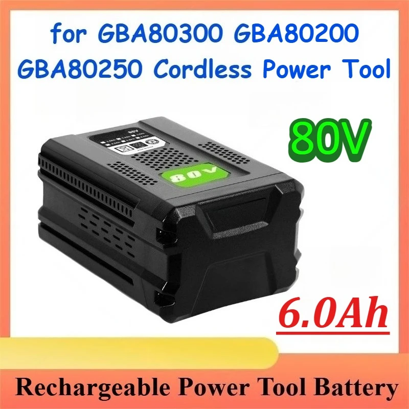 

80V 6.0Ah Rechargeable Battery Compatible for GBA80300 GBA80200 GBA80250 80V Cordless Power Tool Replacement Battery