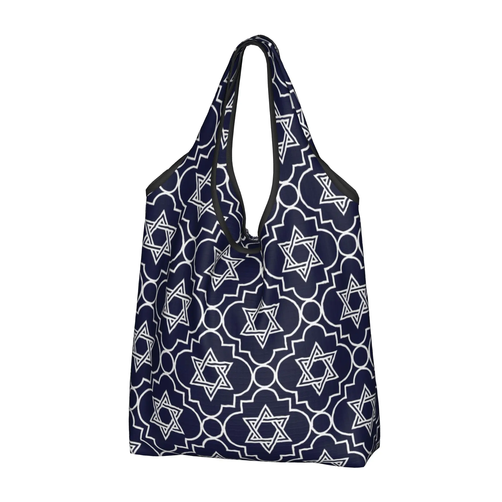 Kawaii Printing Israel Star of David Logo  Tote Shopping Bags Portable Shopper Shoulder Hot Handbag