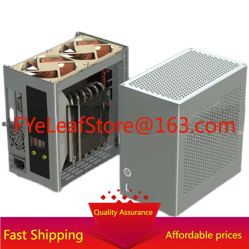 ZS-A4DC/ITX Half Height Knife Card Chassis Version V3 4.3L Volume All Aluminum 1U